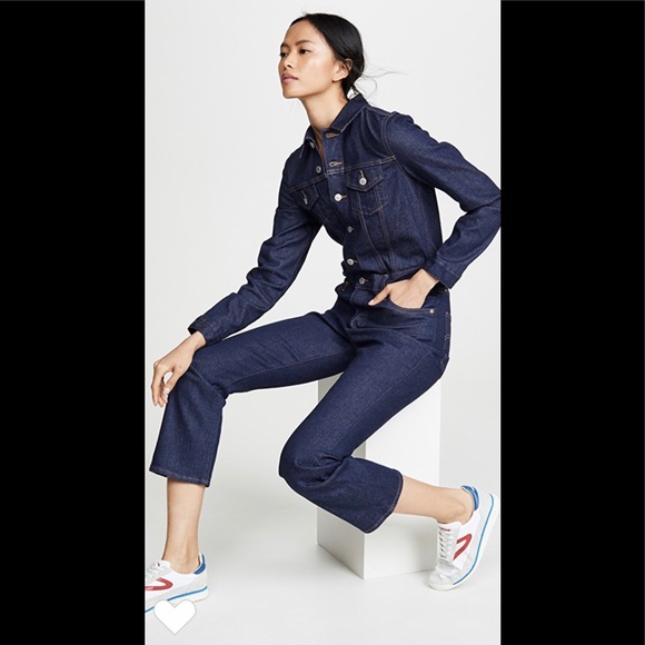 NWT Levi’s Size Small Kick Flare Denim Jumpsuit - Picture 2 of 8